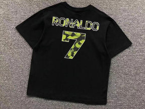 Camiseta BAPE x CR7Life Ronaldo 7 Preta