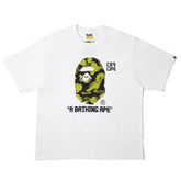 Camiseta BAPE x CR7Life Big Ape Head Camo Branca