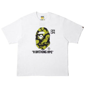 Camiseta BAPE x CR7Life Big Ape Head Camo Branca