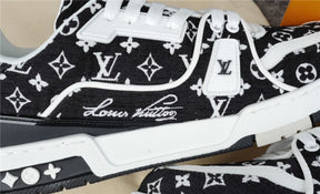 Louis Vuitton Trainer Black Monogram Textile