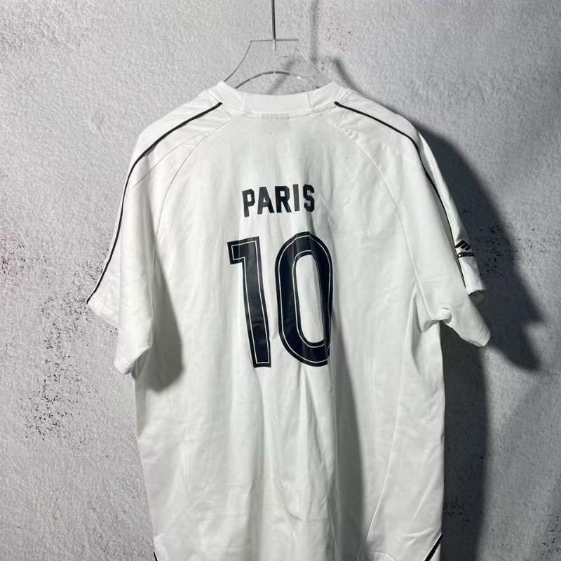 Camiseta Balenciaga Paris #10 Soccer Jersey Oversized White