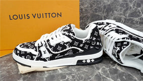 Louis Vuitton Trainer Black Monogram Textile