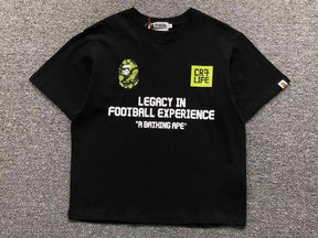 Camiseta BAPE x CR7Life Ronaldo 7 Preta