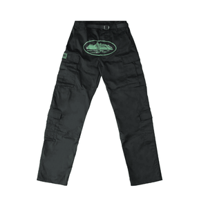 Calça Corteiz Cargo Preta e Verde