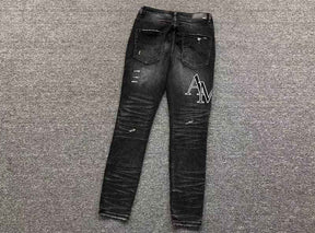 Calça Amiri Black Patch Jeans