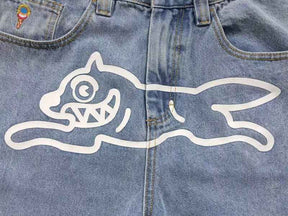 Calça Icecream Check Lined Denim jeans