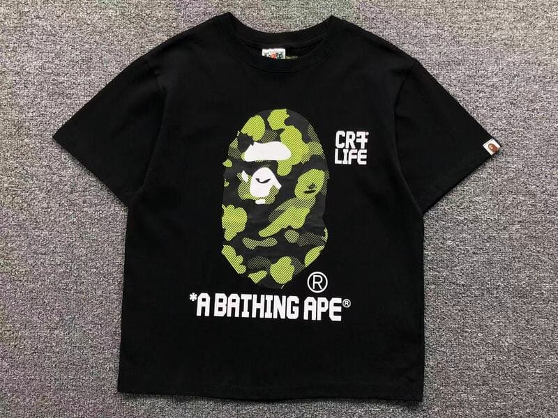 Camiseta BAPE x CR7Life Big Ape Head Preta